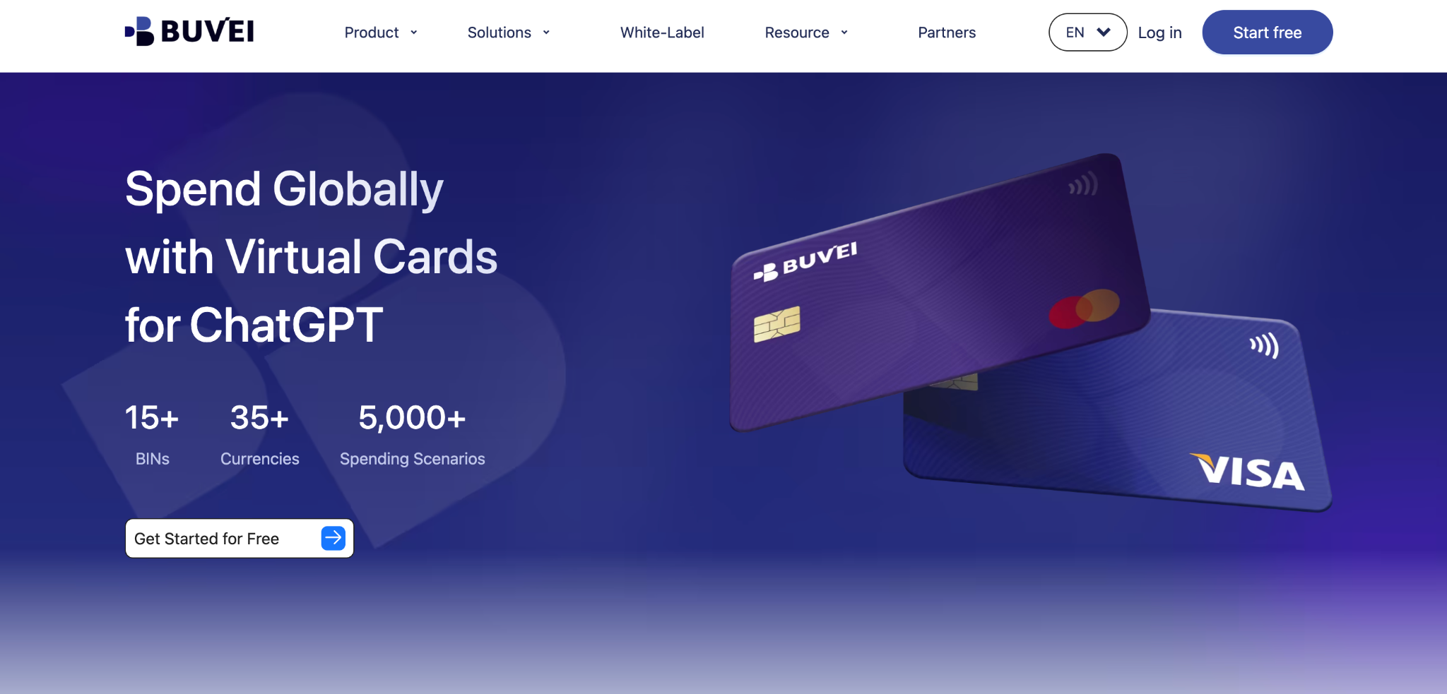BUVEI offers virtual cards for global ChatGPT spending across multiple currencies and payment scenarios.